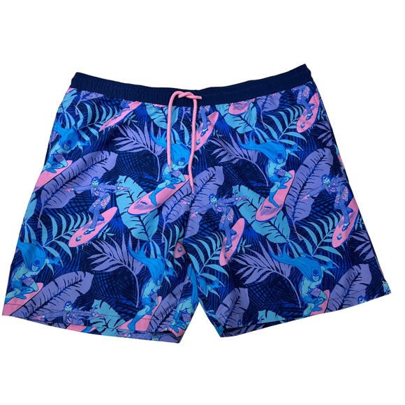 Batman Other - Batman Joker Surfing Swim Trunks Mens XL Blue Tropical Graphic Board Shorts